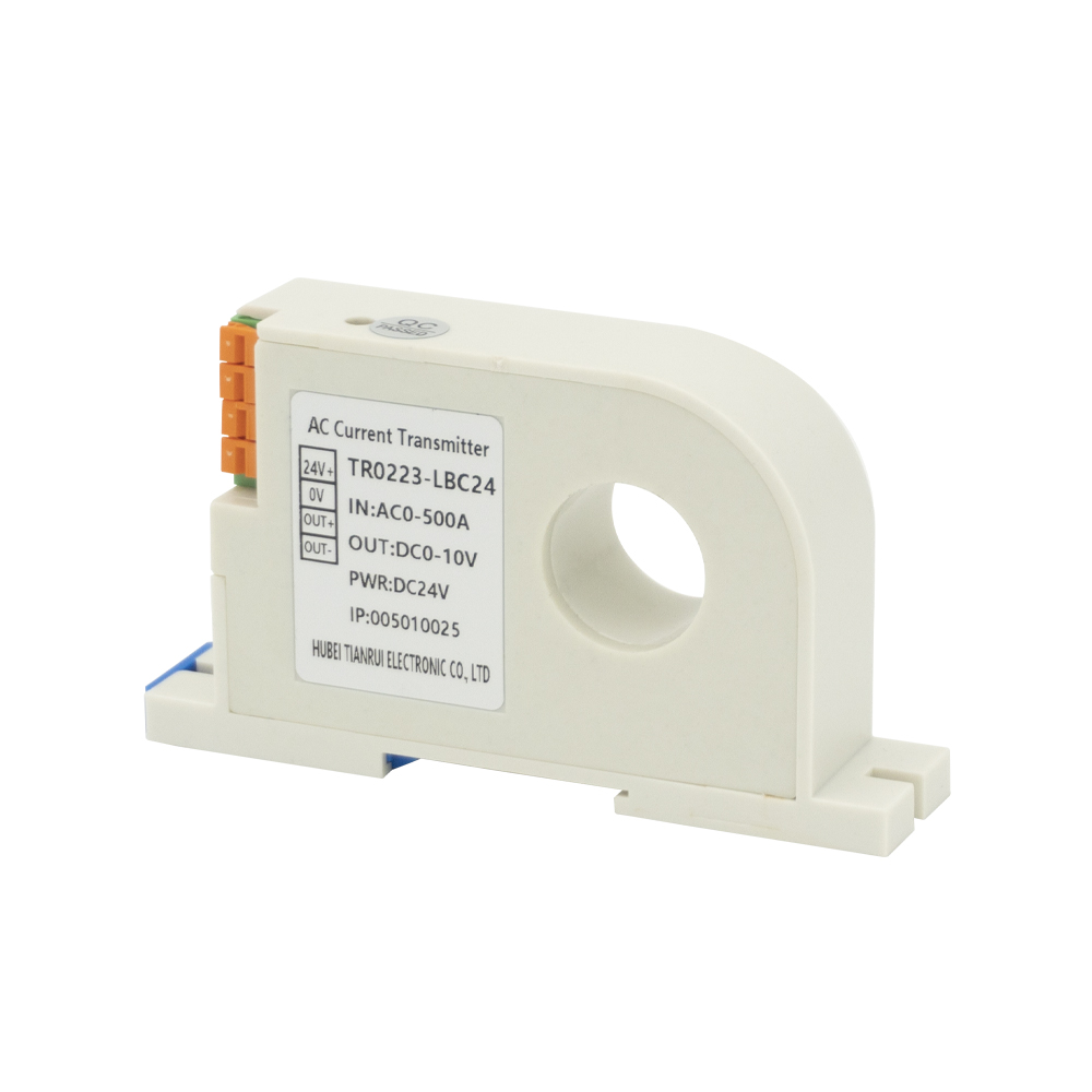 AC Current Transducer Manufacturer Input AC 0~500A Output 0~10V Custom Current Transmitter TR0223-LBC24 