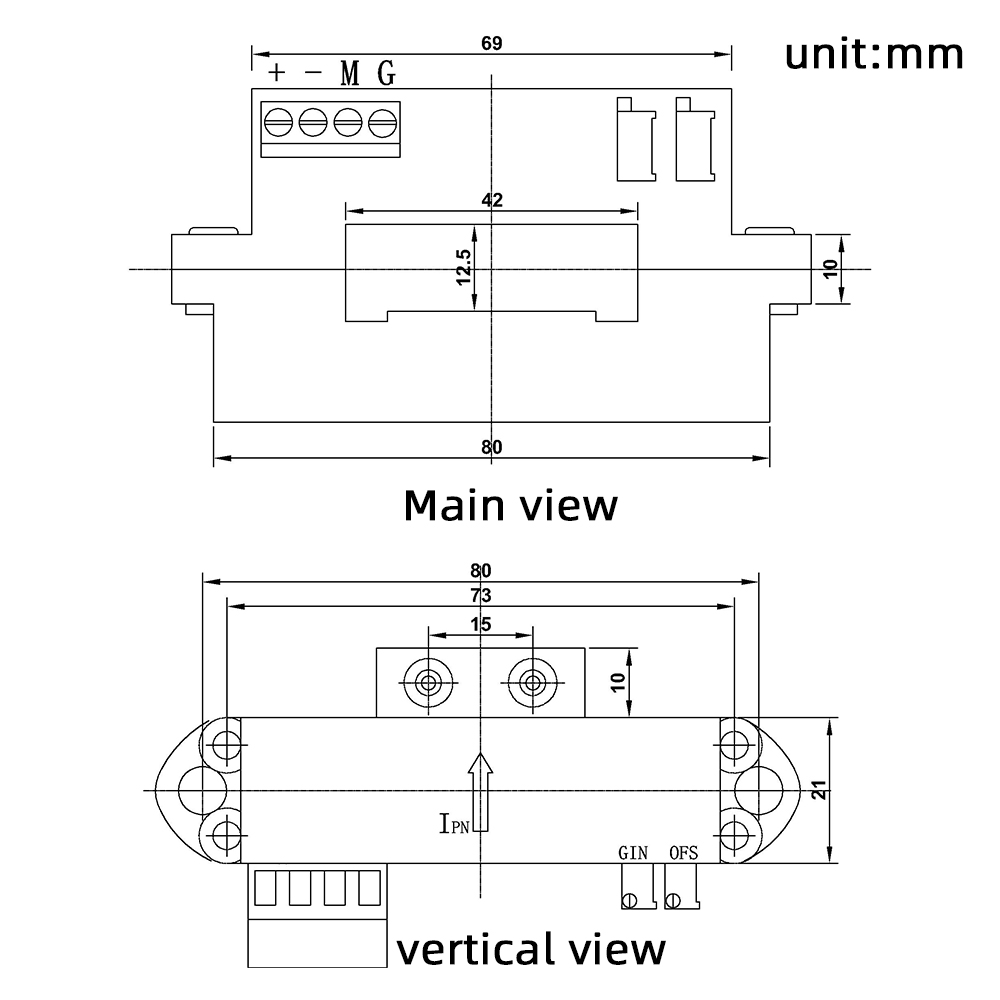 Open-loop (Directly Measurement Type) hall Current Sensor