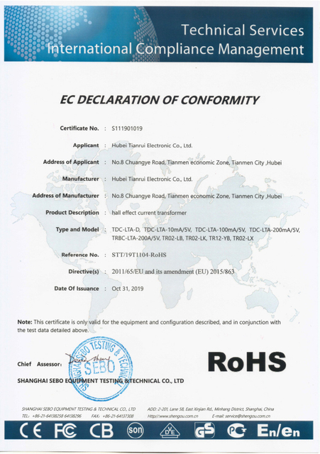 2_0002_20191031ROHS证书 TDC-LTA 系列